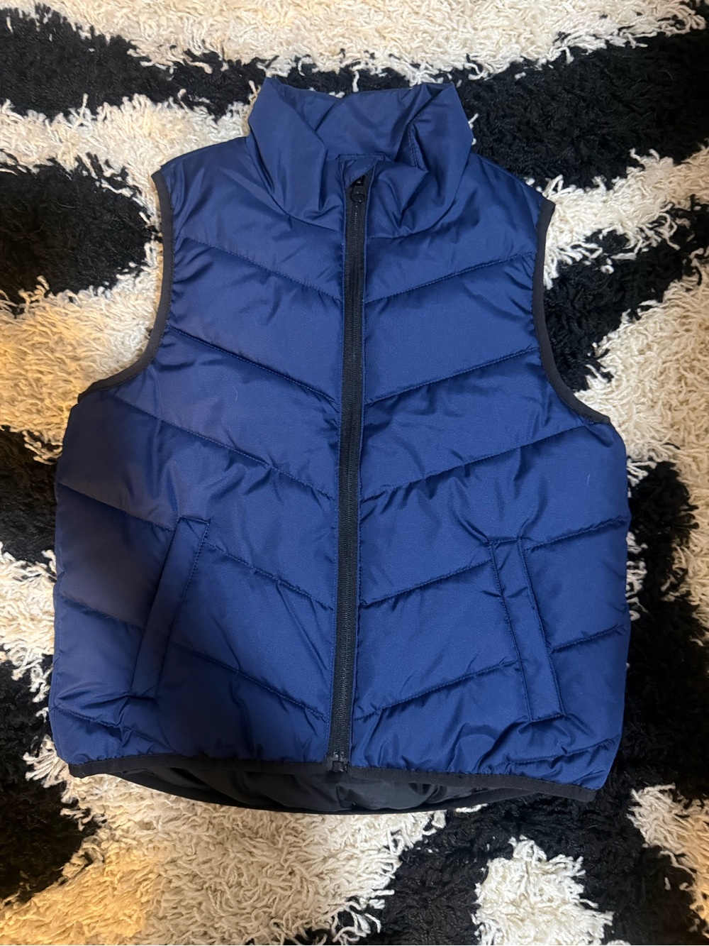 Kids Navy Puffer Vest Jacket